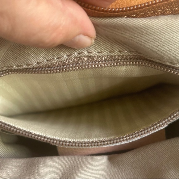 La Borsa Genuine Leather from Italy Crossbody/Wristlet Purse Tan Pale Pink - Picture 9 of 15